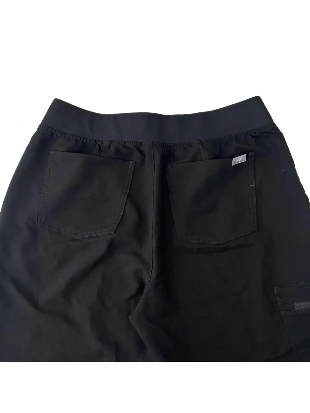 FIGS Zamora Jogger Scrub Pants Women's M/P Medium Petite Black Gray Drawstring - Picture 5 of 8